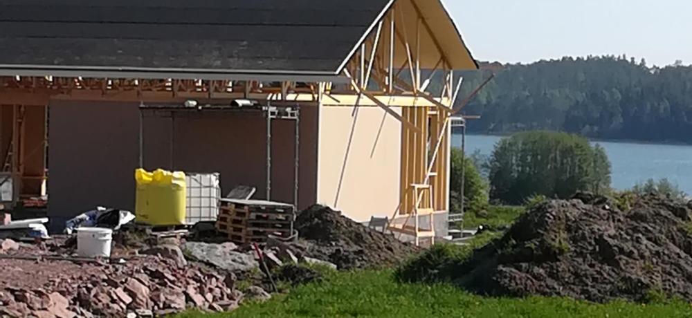 Hus som byggs